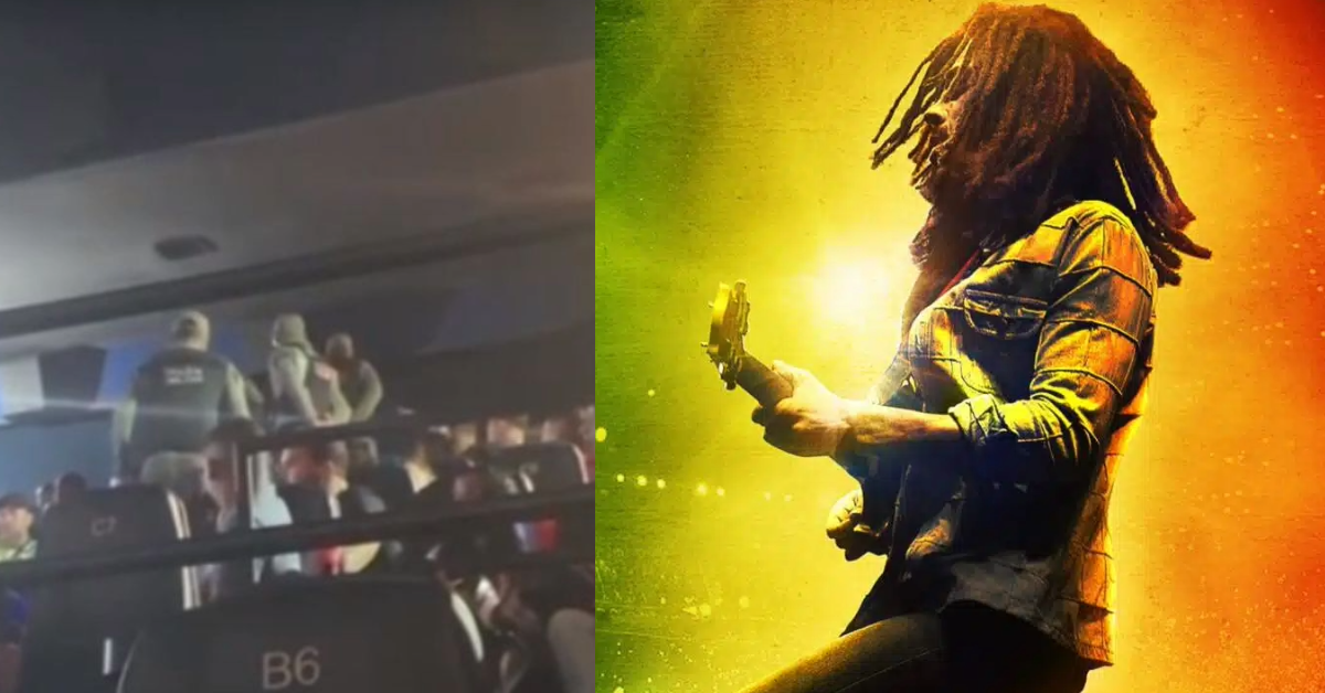 Jovens são expulsos de cinema por uso de entorpecentes durante filme de Bob Marley - Fotos: Reprodução
